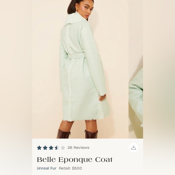 Unreal Fur Mint Faux Fur Coat - medium - Picture 10 of 10